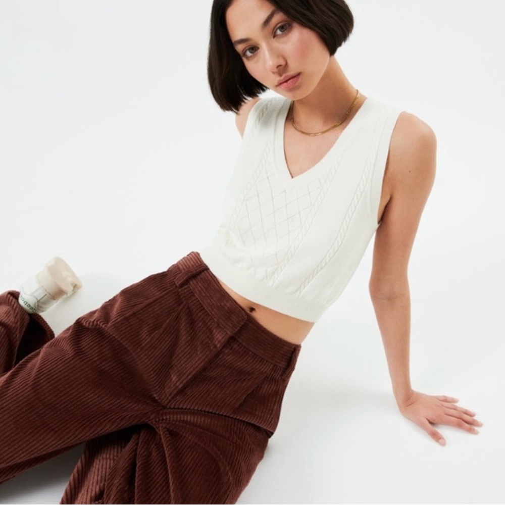 Aritzia Sunday Best Quinn Sweater Vest Small Birch